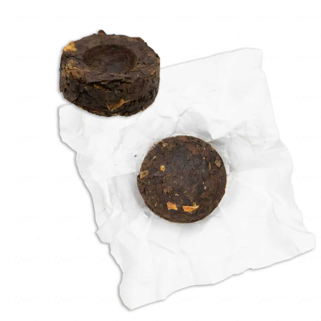 Шу Пуер чай міні точа "Мандарин" №136